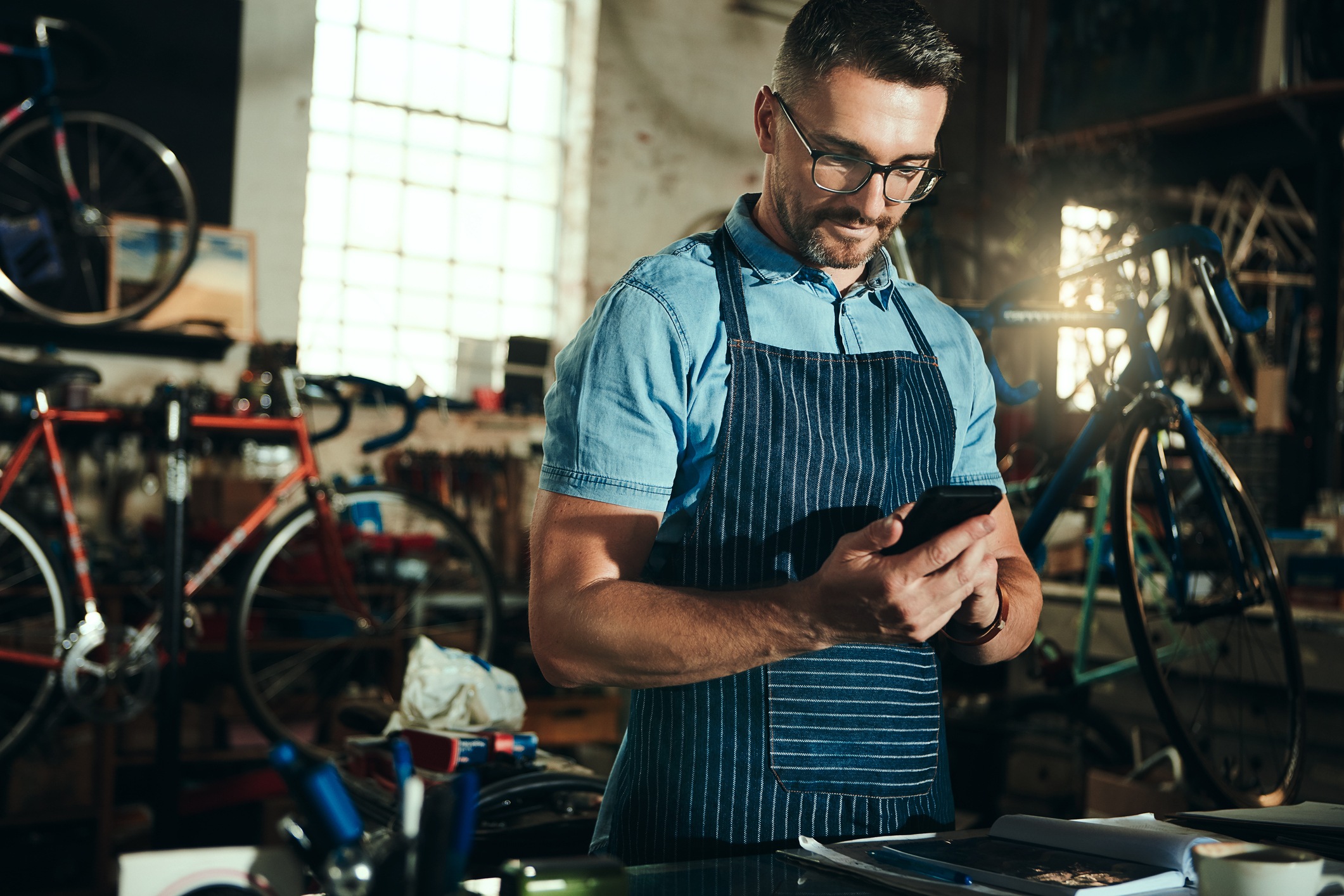 Keeping his customers updated with the progress